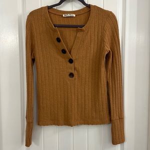 We The Free by free people long sleeve shirt, size M, color rustic